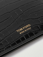 TOM FORD - Croc-Effect Leather Bifold Cardholer