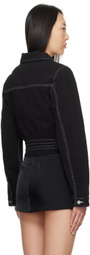 Dion Lee Black Corset Denim Jacket