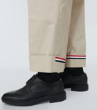 Thom Browne - Tricolor straight cotton-blend pants