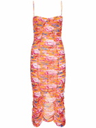 MAGDA BUTRYM Ruched Printed Jersey Midi Dress