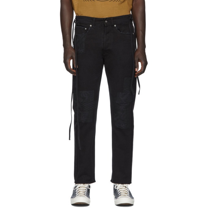 Photo: Vyner Articles Black Canvas Bandana Patches Karate Jeans
