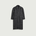 Gander Men's Long Coat in Grey Windowpane