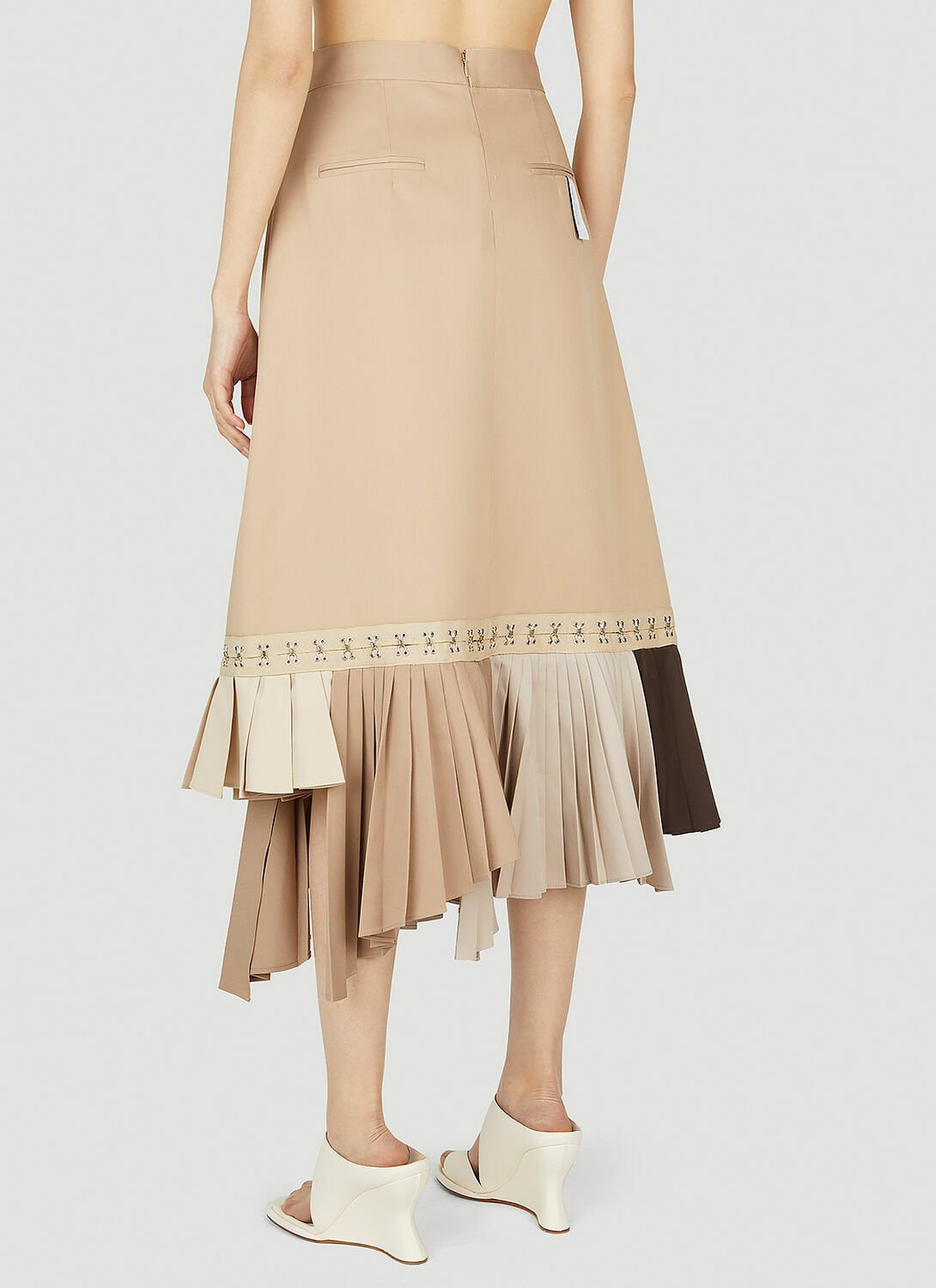 Rokh Hook And Eye Tape Pleat Skirt
