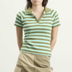 Damson Madder Women's Delphi Polo Top in Green