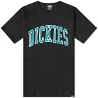 Dickies Men's Aitkin College Logo T-Shirt in Black/Deep Lake