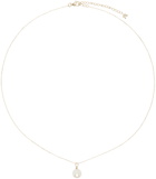 Mateo Gold 'Pearl and Diamond Dot' Necklace