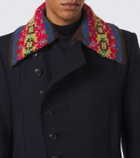 Dries Van Noten Double-breasted wool-blend twill coat