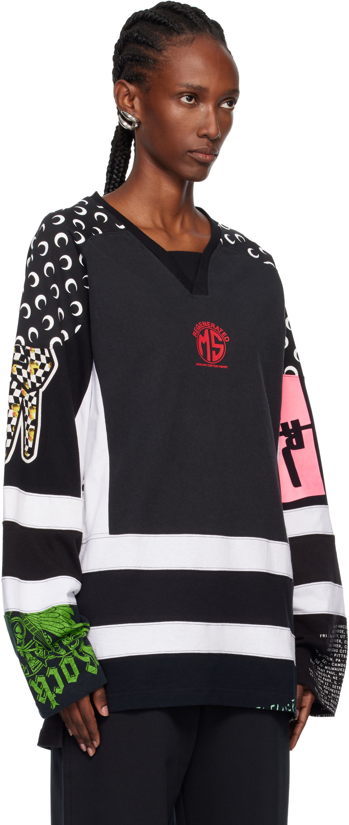 Marine Serre Regenerated Graphic Jersey LS Hockey T-shirt