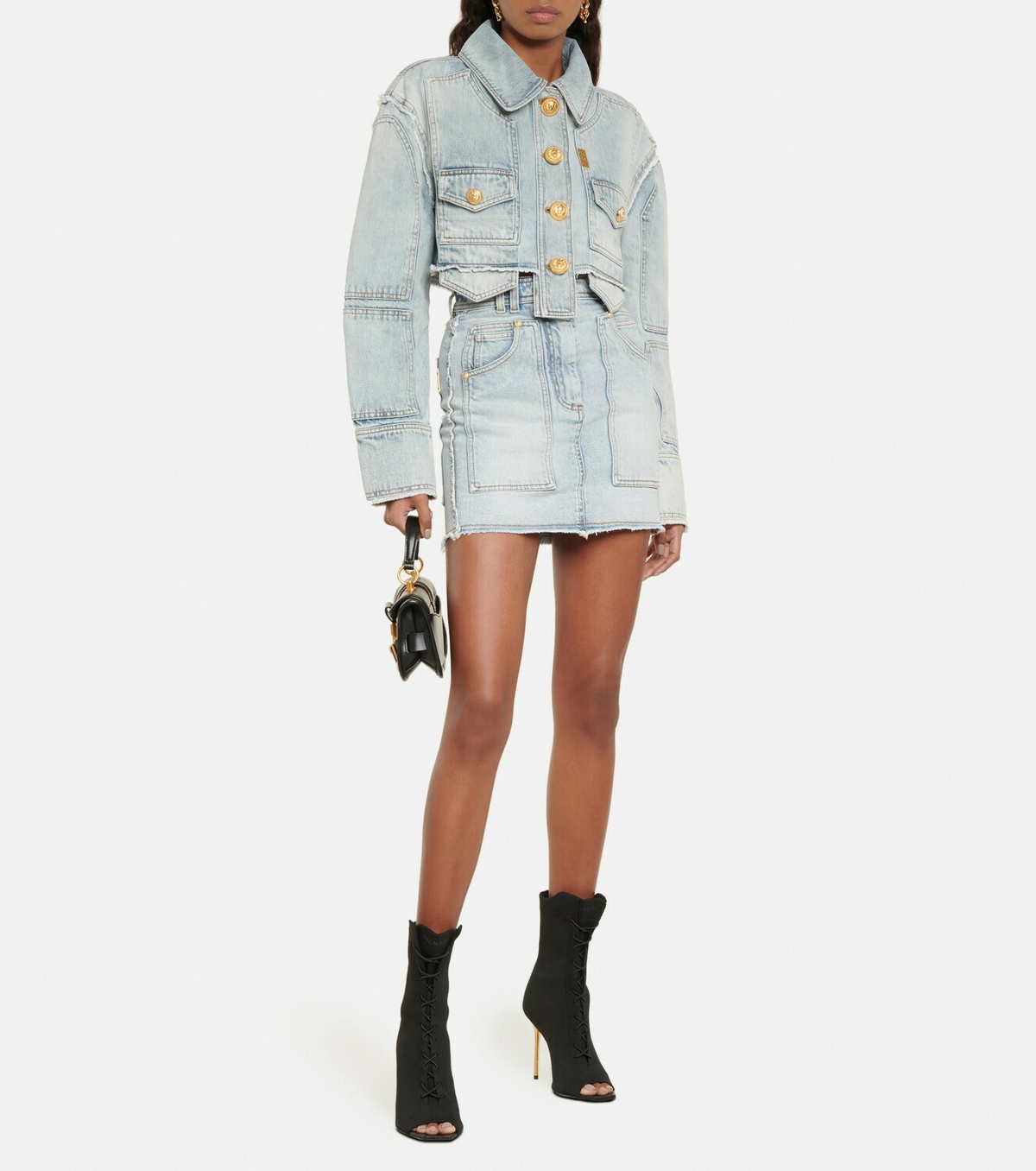 Balmain - Denim miniskirt Balmain