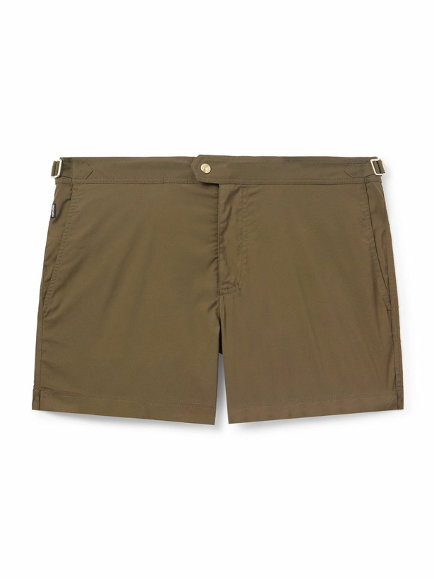 Photo: TOM FORD - Straight-Leg Mid-Length Swim Shorts - Brown