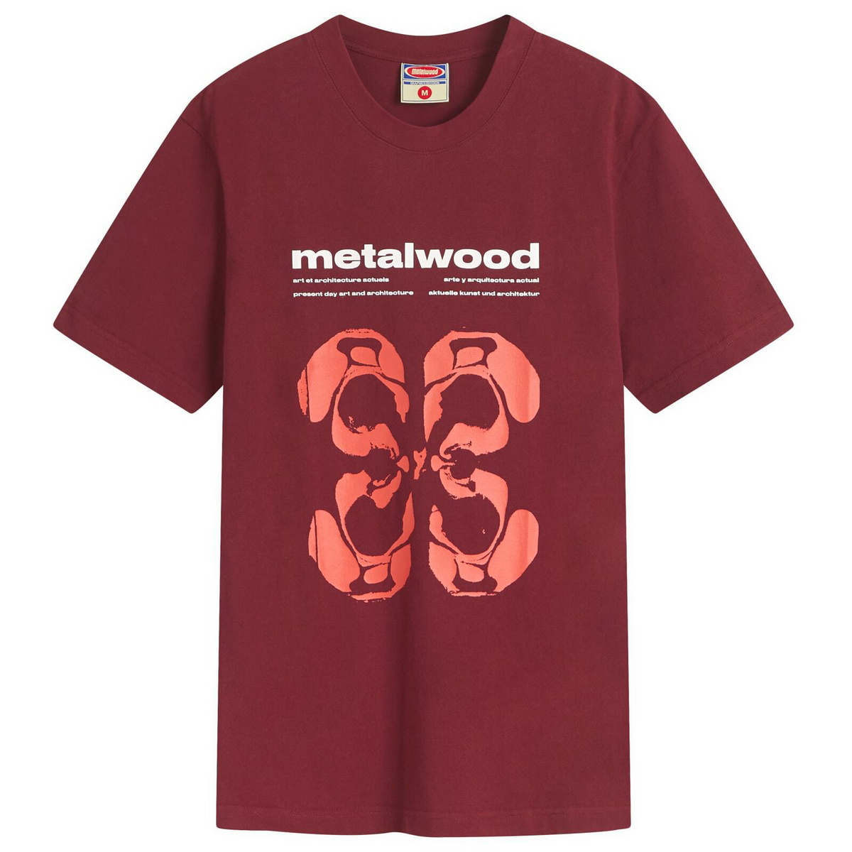 Metalwood Studio Men's Rorschach T-Shirt in Maroon
