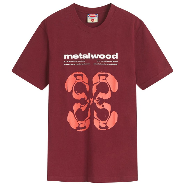 Photo: Metalwood Studio Men's Rorschach T-Shirt in Maroon