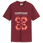 Metalwood Studio Men's Rorschach T-Shirt in Maroon