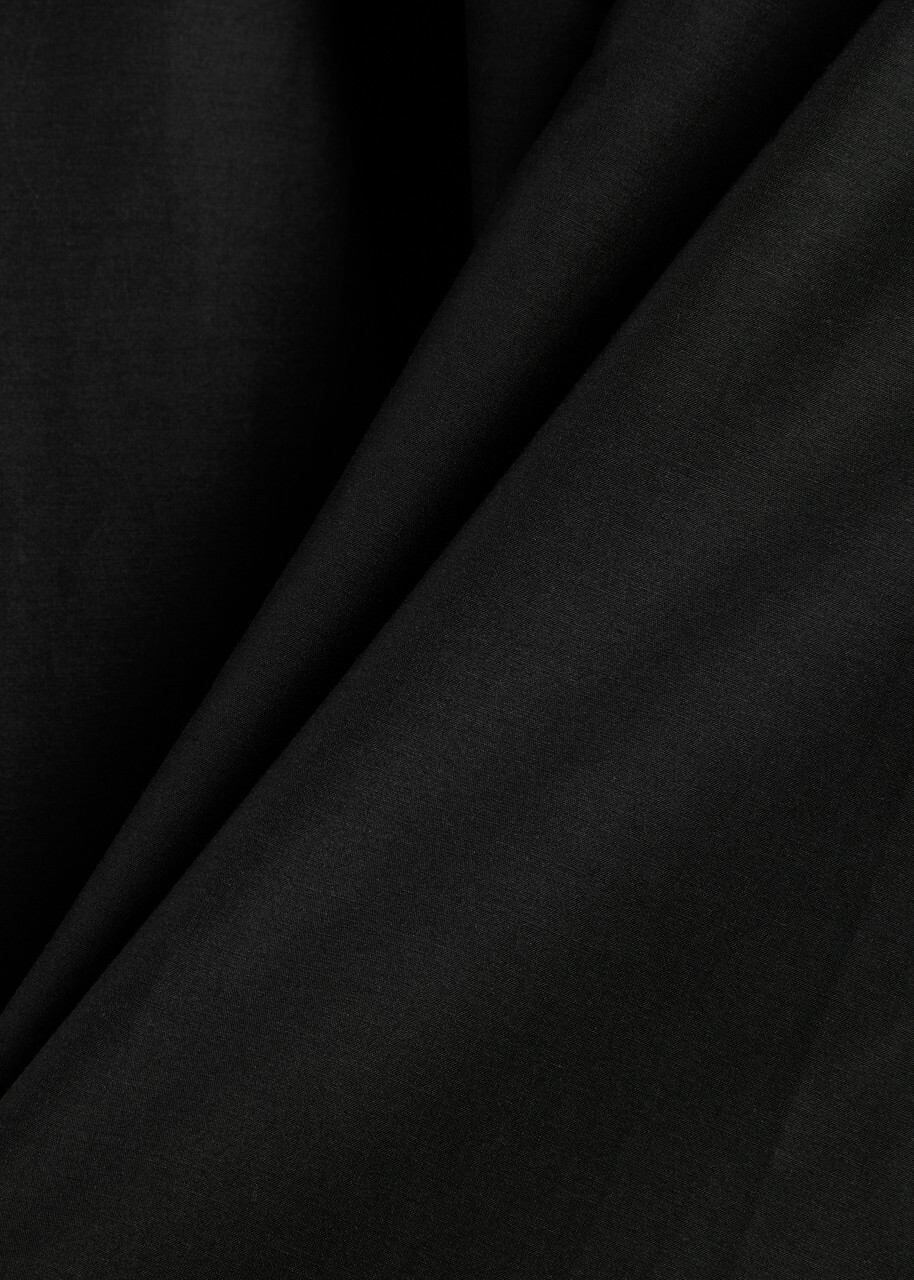 Matteau Cotton and Silk-blend Shirt Dress Black