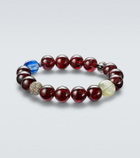 Ileana Makri Sterling silver beaded bracelet with gemstones