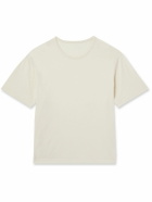 Stòffa - Cotton and Silk-Blend Piqué T-Shirt - Neutrals