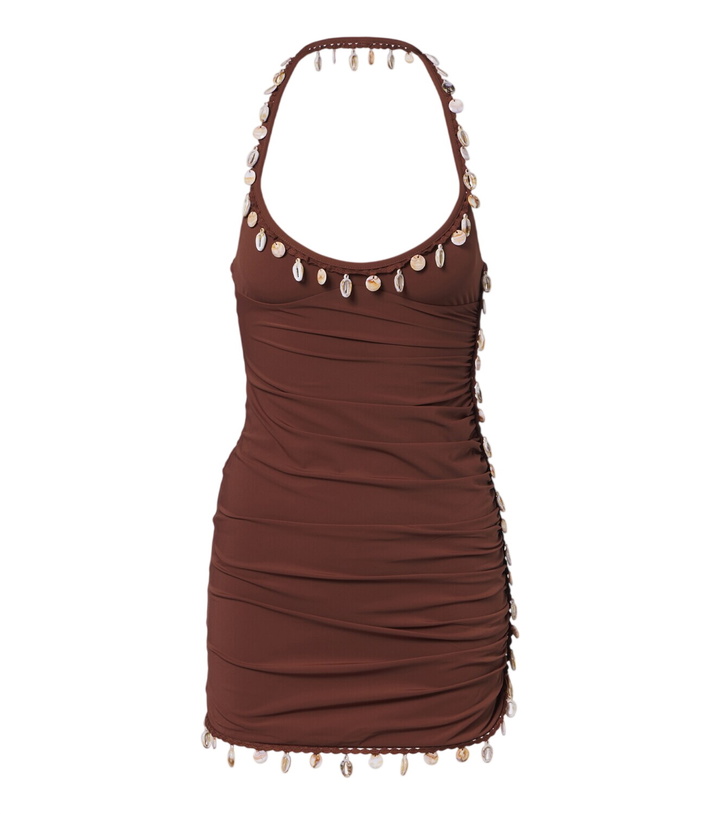 Photo: Christopher Esber Beach Quartz embellished jersey minidress