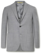 Canali - Kei Slim-Fit Micro-Checked Wool Suit Jacket - Gray