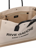 SAINT LAURENT - Rive Gauche Printed Canvas & Leather Bag
