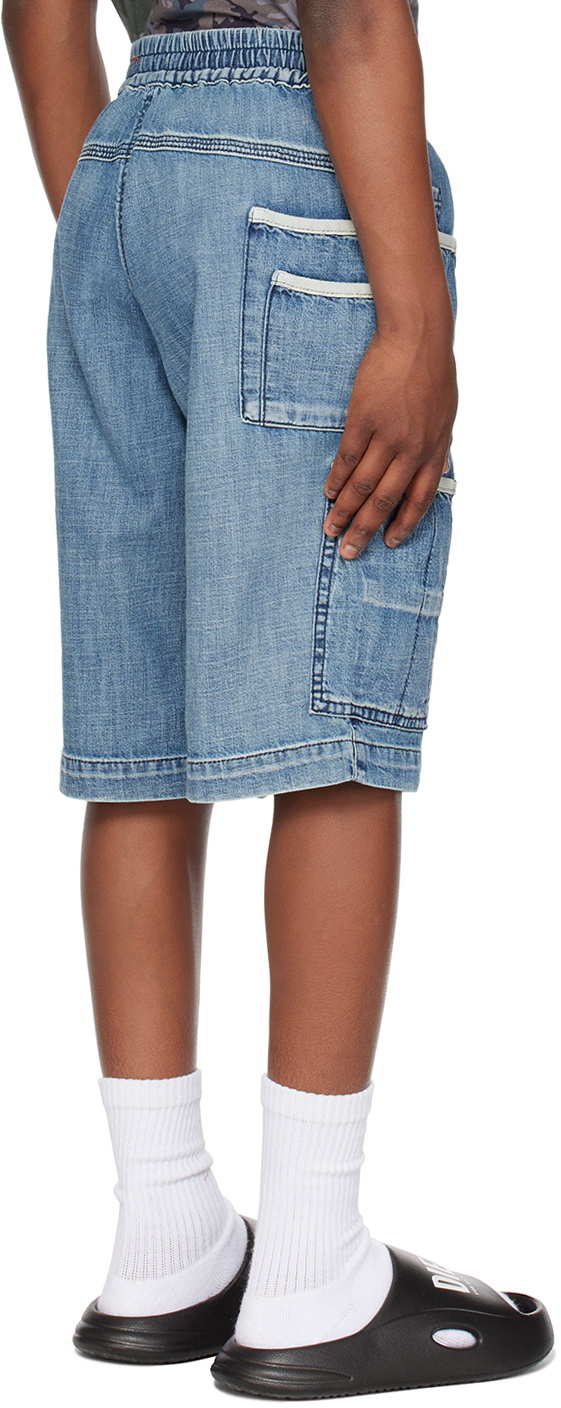 Diesel Kids Blue Piek Denim Shorts
