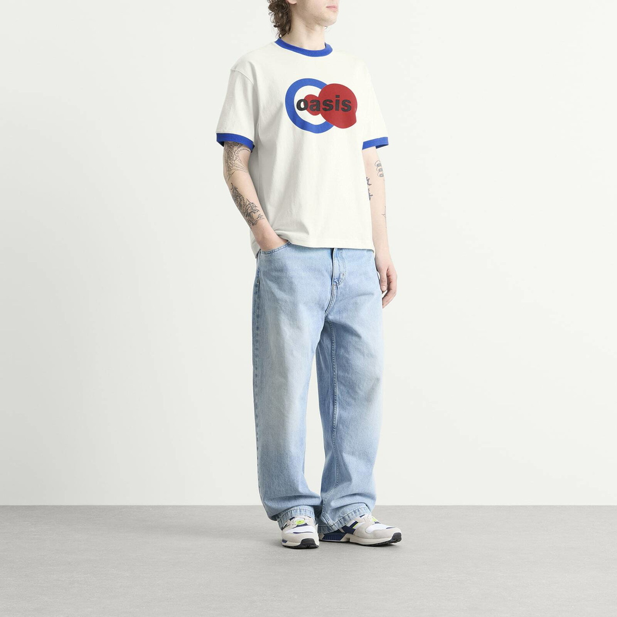 Pleasures Men's x Oasis 1996 Ringer Shirt in White