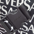 Versace Men's Repeat Logo Cross Body Bag in Black