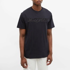 Alexander McQueen Men's Embroidered Logo T-Shirt in Navy/Mix