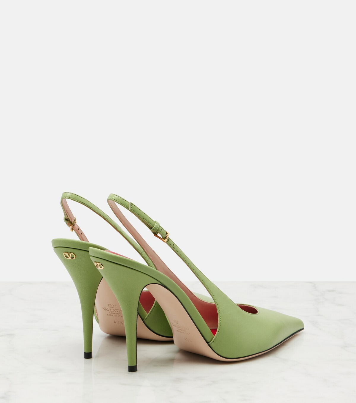 Valentino Garavani Cuttie leather slingback pumps