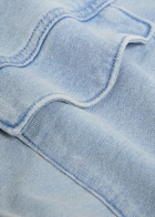 Good American Jeanius Cropped Denim Jacket Light Blue