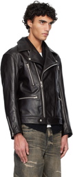 Neighborhood Brown Leather Riders Jacket