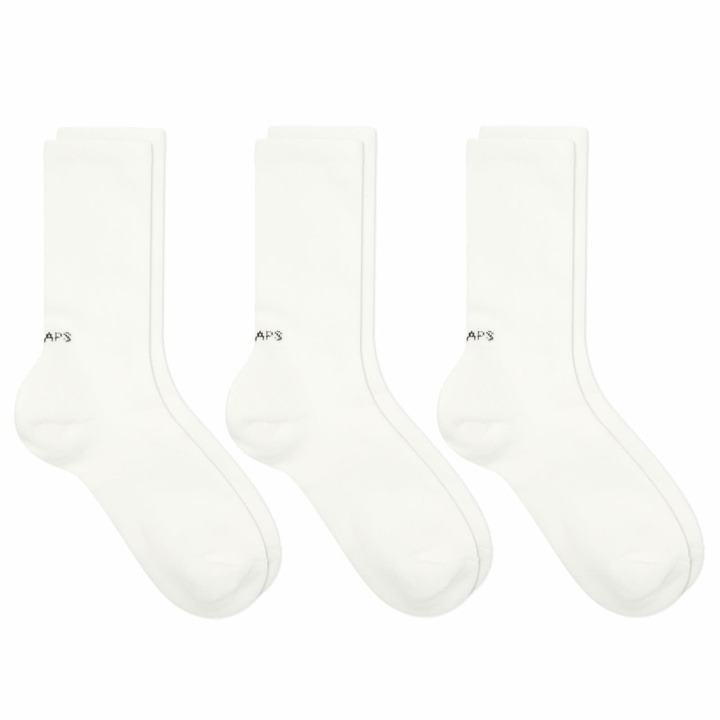 Photo: WTAPS Men's Skivvies Socks - 3 Pack in White 