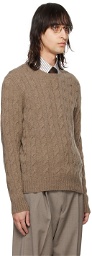 Ralph Lauren Purple Label Taupe 'The Iconic' Sweater
