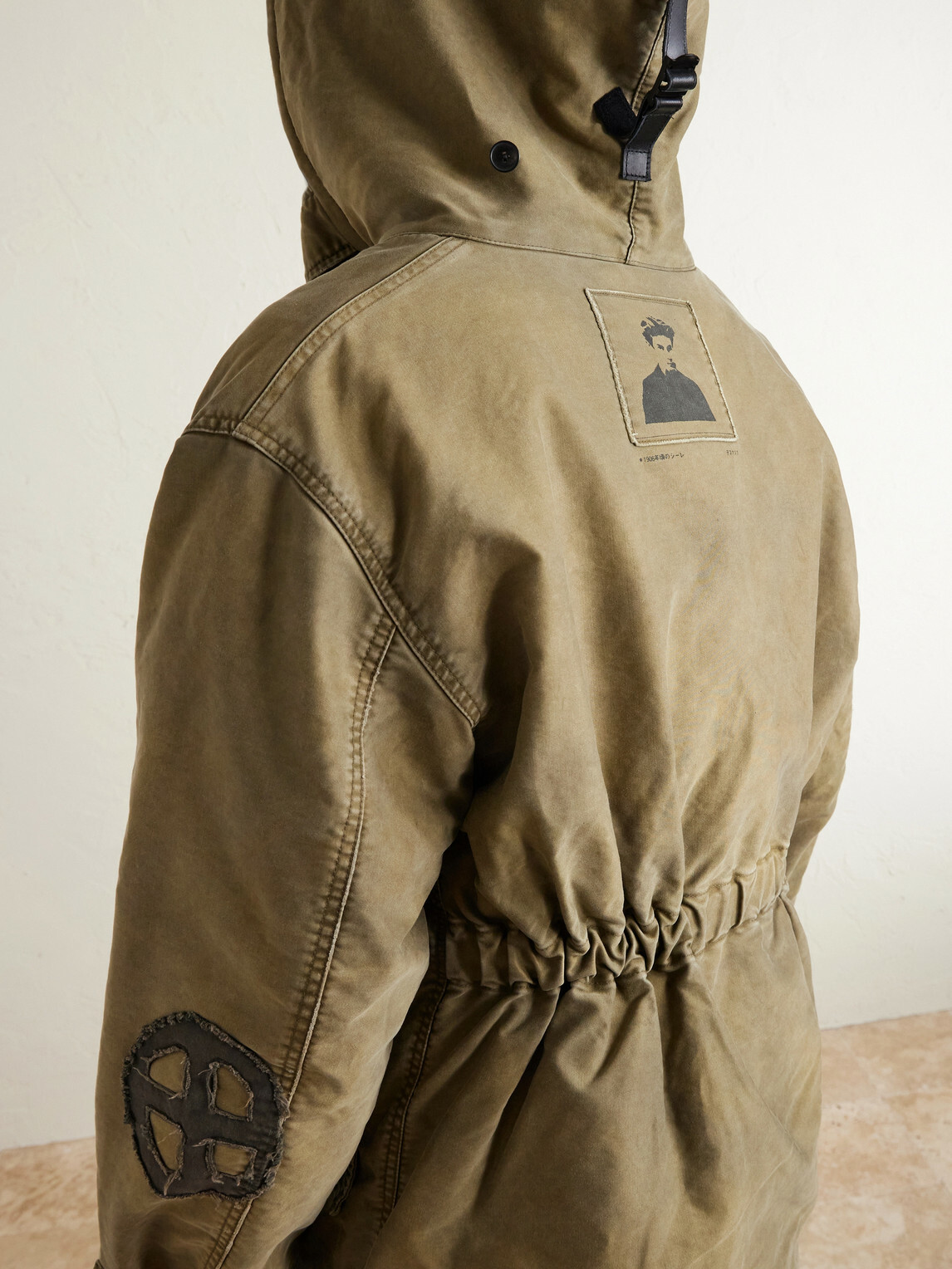 Enfants Riches Déprimés - Vienna Appliquéd Shearling-Trimmed Padded Cotton-Sateen Hooded Parka - Green
