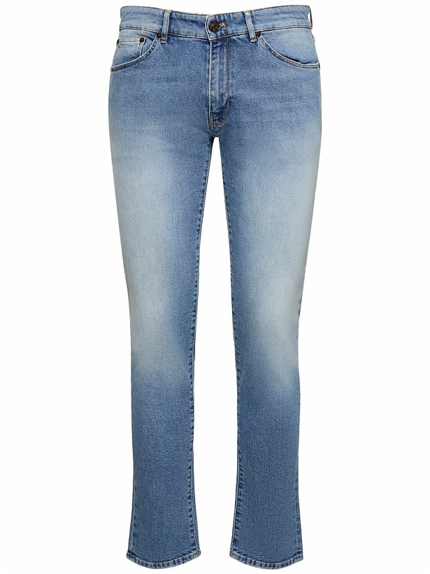 Photo: PT TORINO - Cotton Denim Straight Jeans