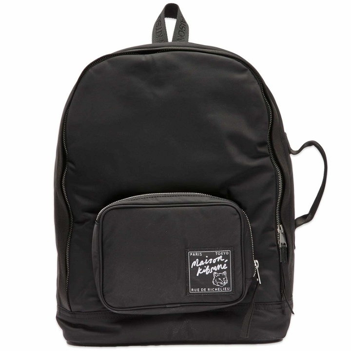 Photo: Maison Kitsuné Men's Nylon Backpack in Black