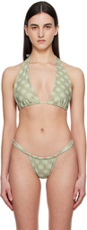 Miaou Gray & Green Bali Bikini Top
