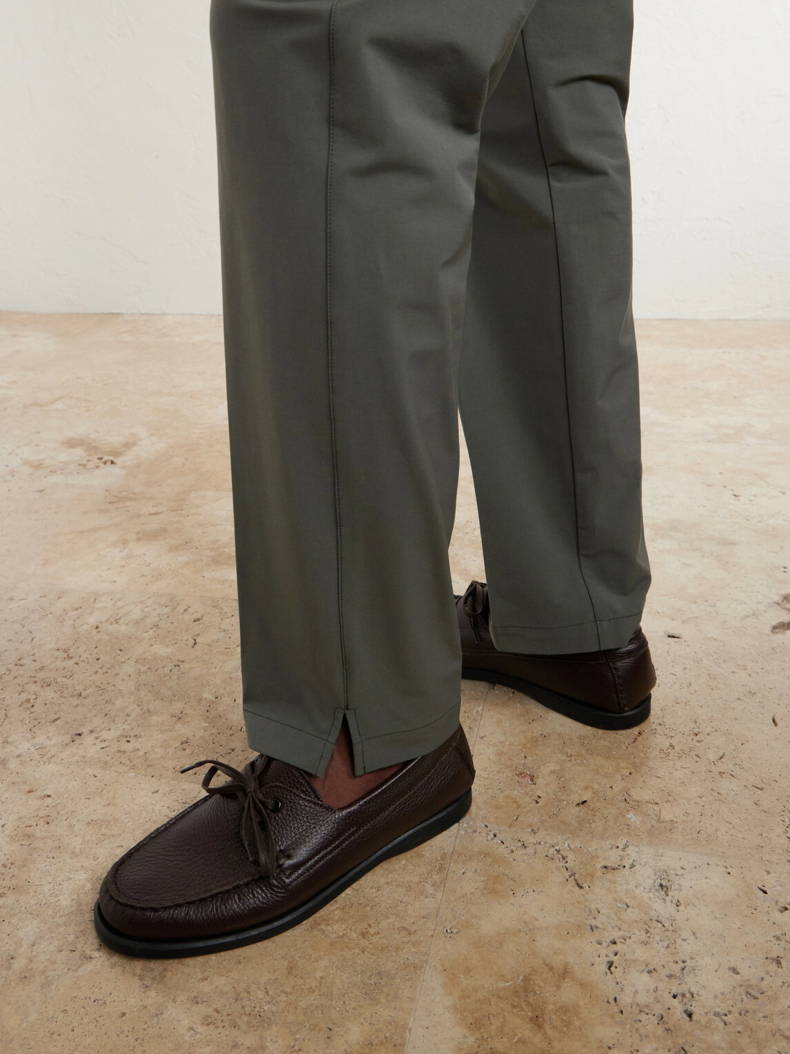 James Perse - Slim-Leg Stretch Cotton-Blend Trousers - Green