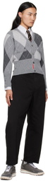 Thom Browne Gray Double Tech Nylon Alumni Sneakers