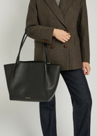 Victoria Beckham Victoria Small Panelled Leather Tote - Black - One Size