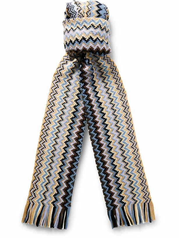 Photo: Missoni - Fringed Jacquard-Knit Wool Scarf