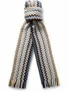 Missoni - Fringed Jacquard-Knit Wool Scarf