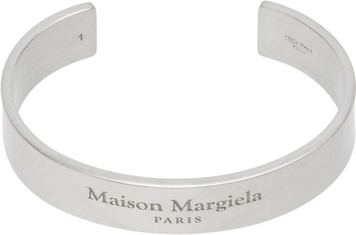 Photo: Maison Margiela Silver Logo Cuff Bracelet