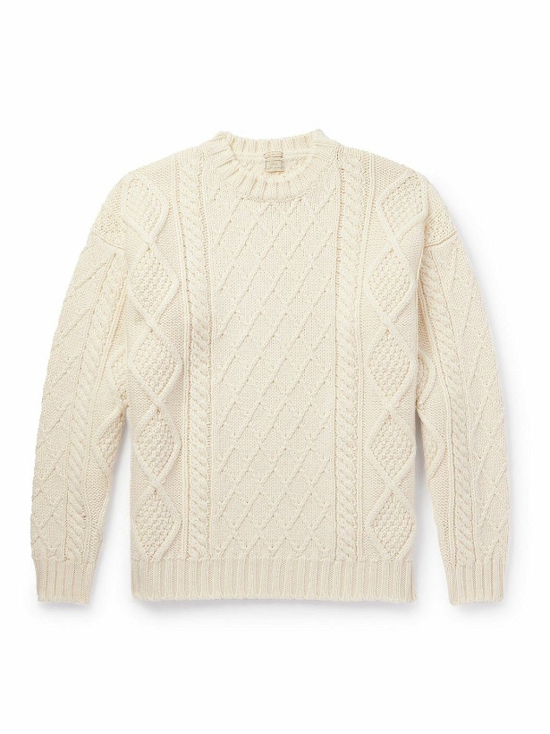Photo: Massimo Alba - James Cable-Knit Wool Sweater - Neutrals