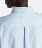 Prada Tie-neck cotton poplin shirt