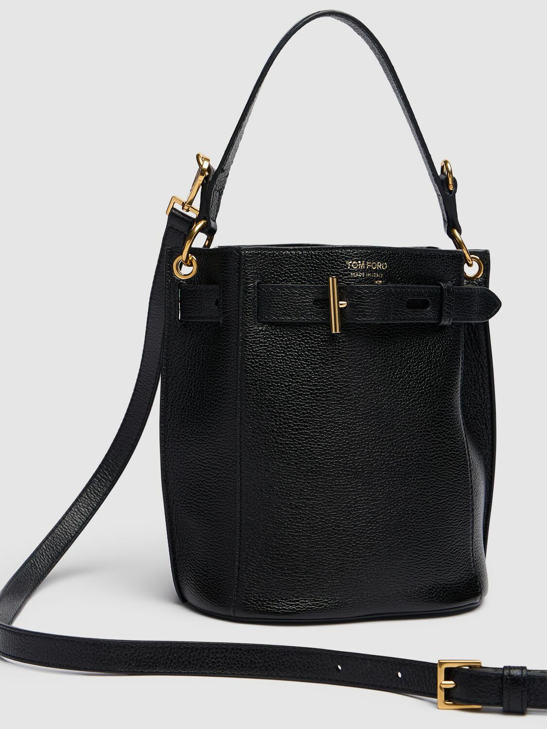TOM FORD Mini Audrey Grain Leather Bucket Bag TOM FORD