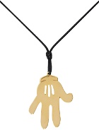 Stella McCartney Black & Gold Fantasia Mickey Hand Necklace