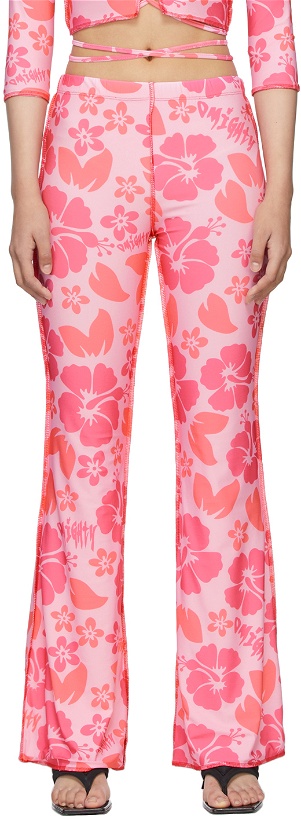 Photo: OMIGHTY Pink Floral Hibiscus Trousers
