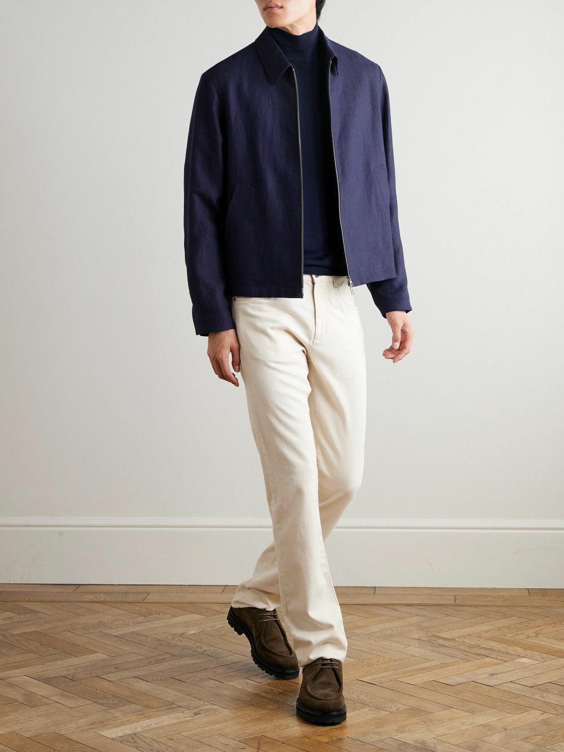 Canali - Wool Rollneck Sweater - Blue