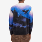Aries Men's Pegasus Crew Knit Sweatshirt in Purple