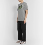 Nike - Logo-Print Mélange Cotton-Jersey T-Shirt - Gray